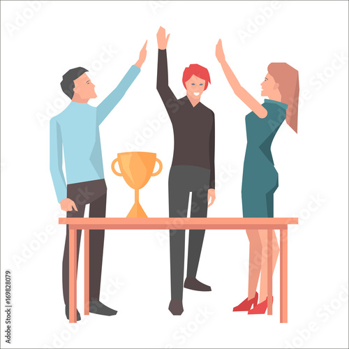 Teamwork and Successful Startup Illustration.