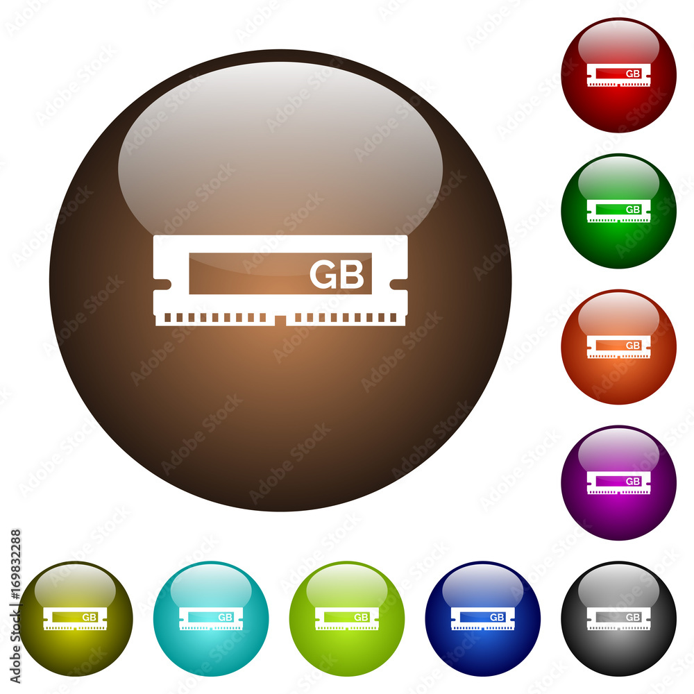 RAM module color glass buttons RAM module color glass buttons