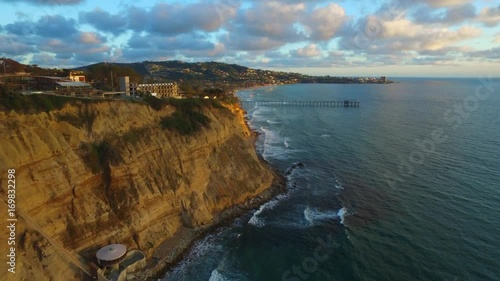 La Jolla San Diego Beaches California Aerial Drone beach Sun Set beach buildings