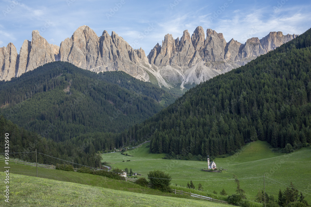 Italy dolomites - Val di Funes in summer
