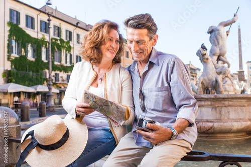 Senior couple in Rome