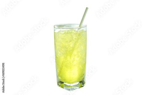 Energy cocktails drink in glass or pineapple juice refreshing drink. cold fresh drink