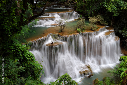 waterfall huay mae khamin in Kanchanaburi province,Thailand © Passakorn