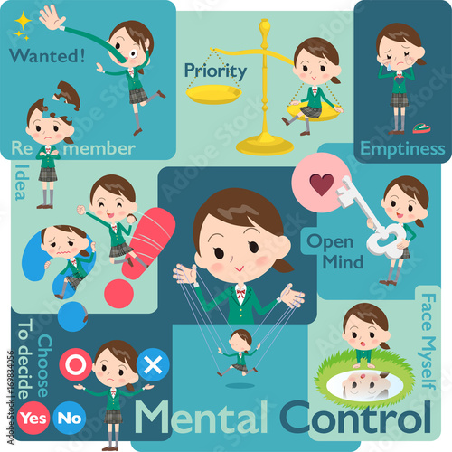 school girl Green Blazer_Mental & volition