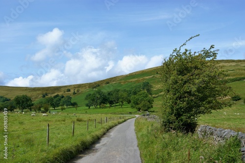 A country road in the English peak District.