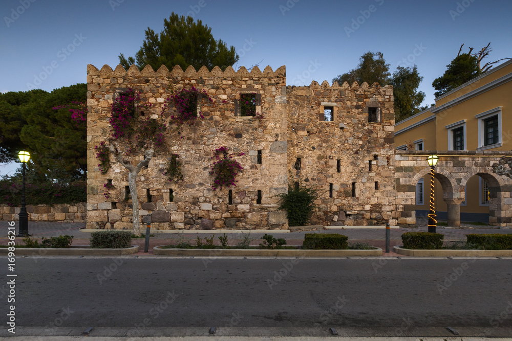Medieval fortification of the Kos town, Greece.
