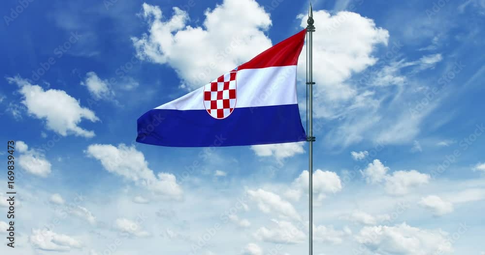 Croatia flag animation, alpha channel Croatia flag animation, alpha channel