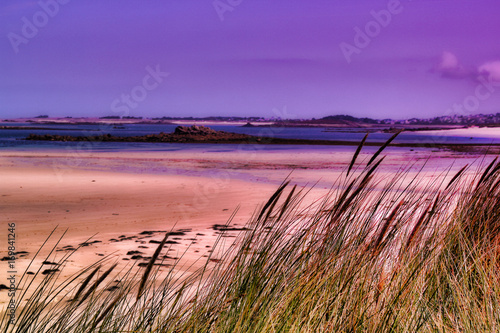 Coucher de soleil au bord de la plage