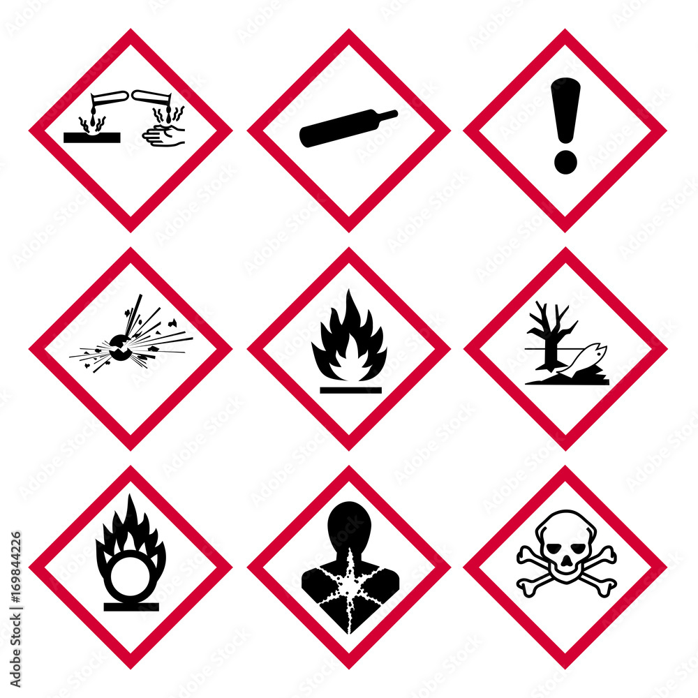 Globally Harmonized System of Classification, Labelling and Packaging of  Chemicals Stock Illustration | Adobe Stock