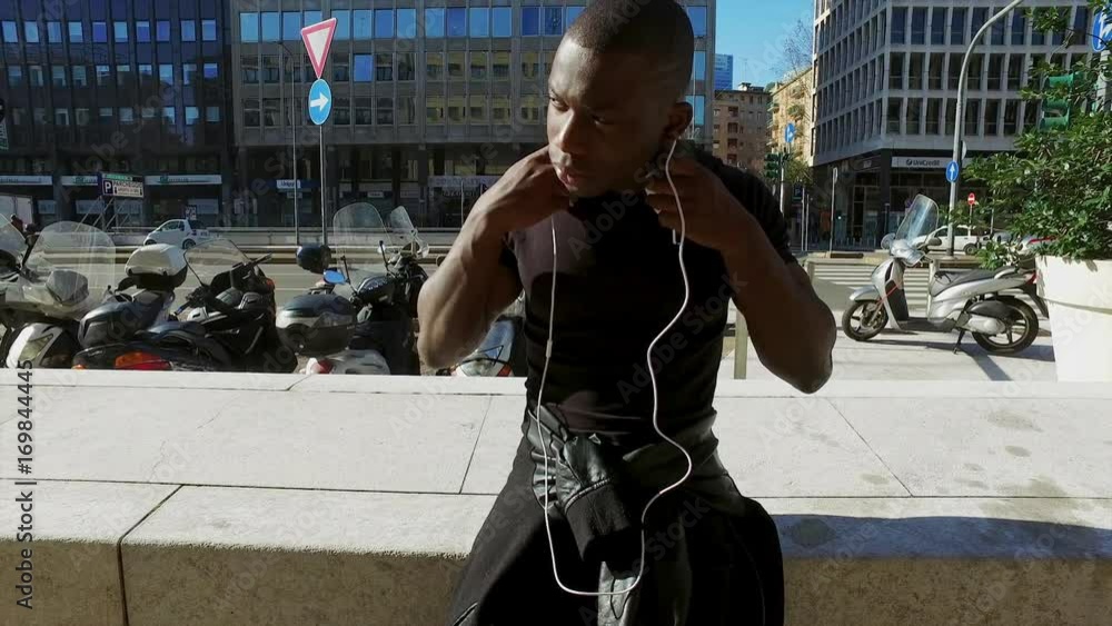 Man text messaging