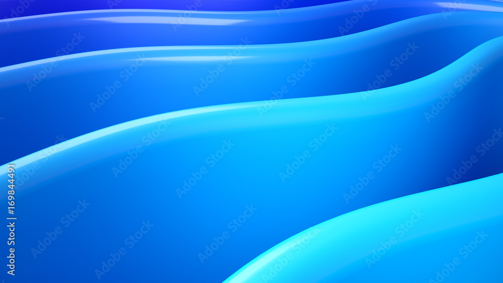 Obraz premium Azure, blue background. 3d image, 3d rendering.