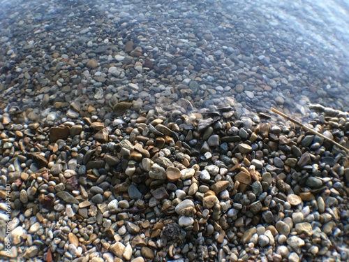 gravel on the stream bed