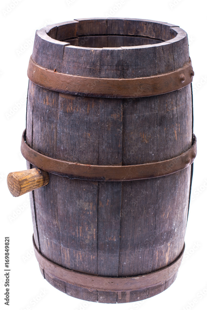 Fototapeta premium Old wooden barrel with cork