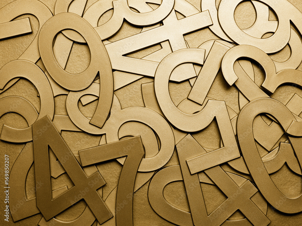 Gold numbers Stock Photo Adobe Stock