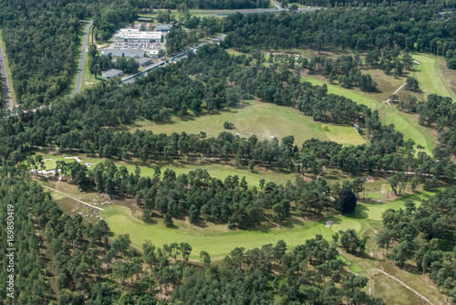 Vue aérienne du golf de Morfontaine dans l'Oise en France