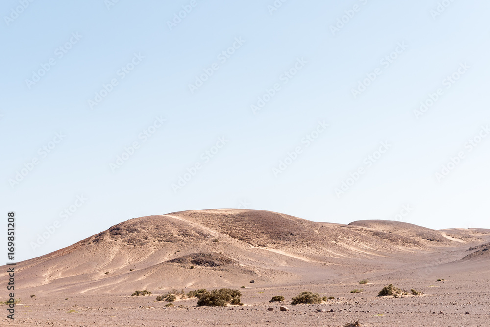 Rock and sand Namib desert landscape near Springbokwasser