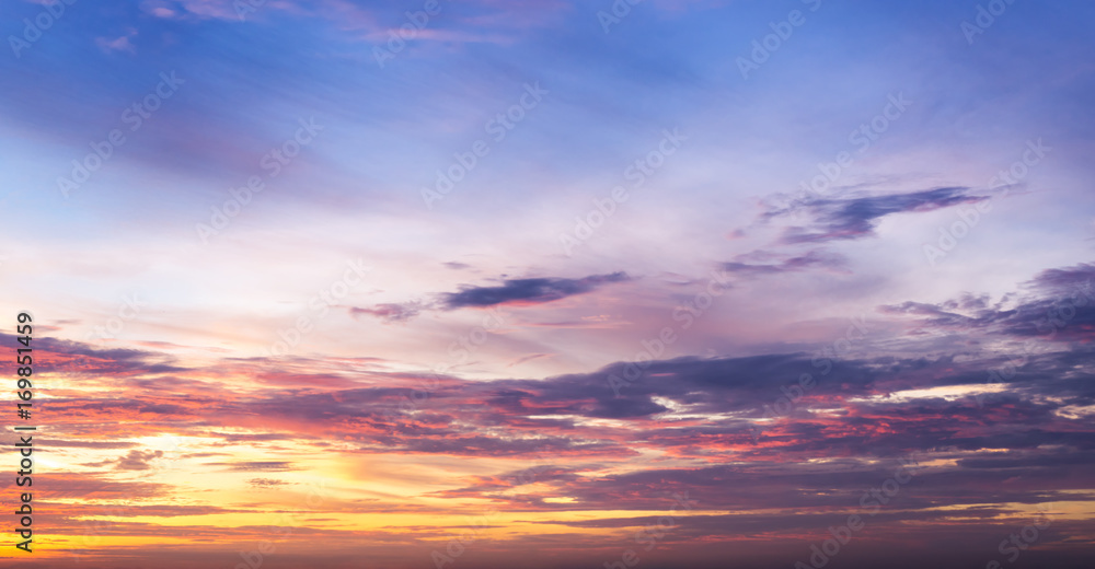 Beautiful Twilight Sky on Sunset Time Make for Background , Cover , Banner