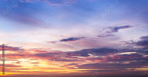 Beautiful Twilight Sky on Sunset Time Make for Background , Cover , Banner © Platoo Studio