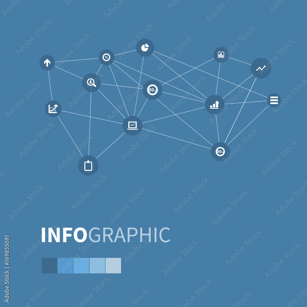 Vector Illustration Set Of Simple Analytics Icons. Elements Clipboard
