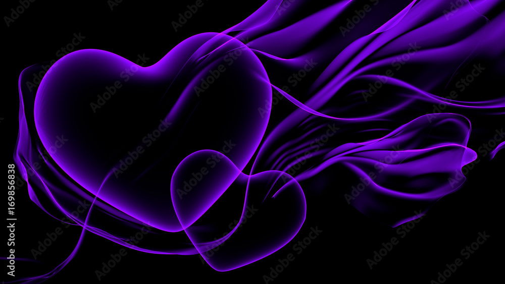 Fototapeta premium Black abstract wave background. 3d illustration, 3d rendering.
