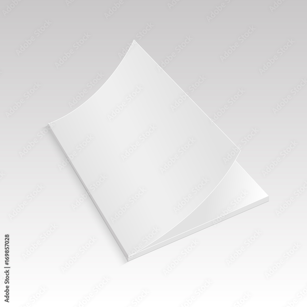 Blank opened brochure 3D illustration mockup. Vector illustration Blank opened brochure 3D illustration mockup. Vector illustration