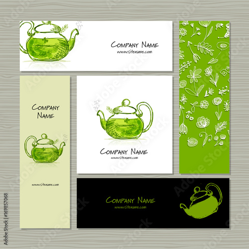 Business cards design, herbal tea