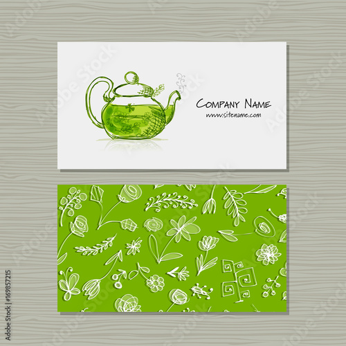 Business cards design, herbal tea