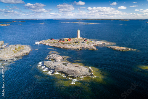 Aerial view of Söderskär Lighthouse, Finland photo