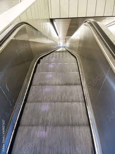 Escalator stairs in metro station