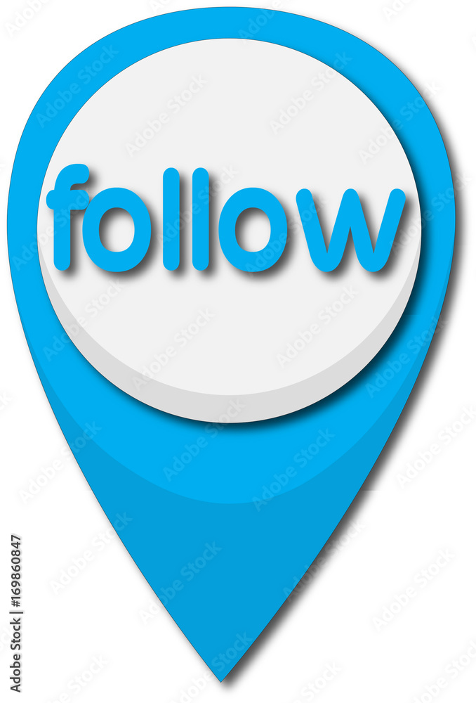 localisation icon with follow word localisation icon with follow word