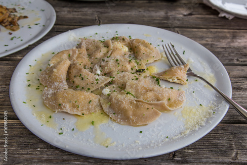 Obraz na płótnie Schlutzkrapfen Tyrolean ravioli w salonie