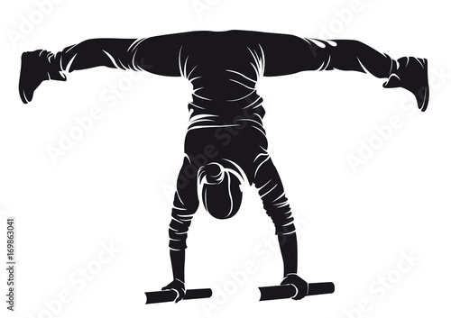 Sporty female doing street workout exercise