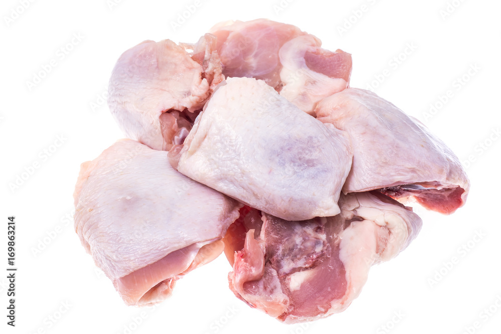 Pieces of raw chicken for cooking