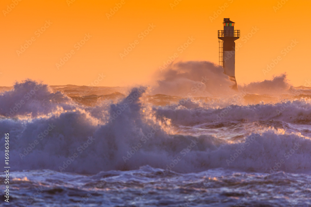 lighthouse in sunset