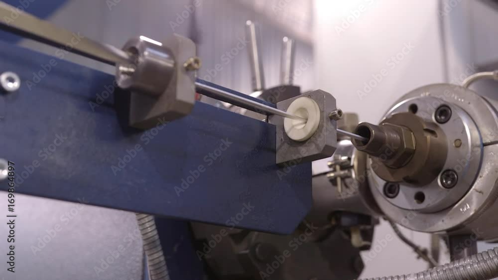 Cable production. Giving aluminum of a foil and steel wire in a heating part with a covering in plastic. Exit of a hot ready cable from the main node of production. Cable production. Giving aluminum of a foil and steel wire in a heating part with a covering in plastic. Exit of a hot ready cable from the main node of production.