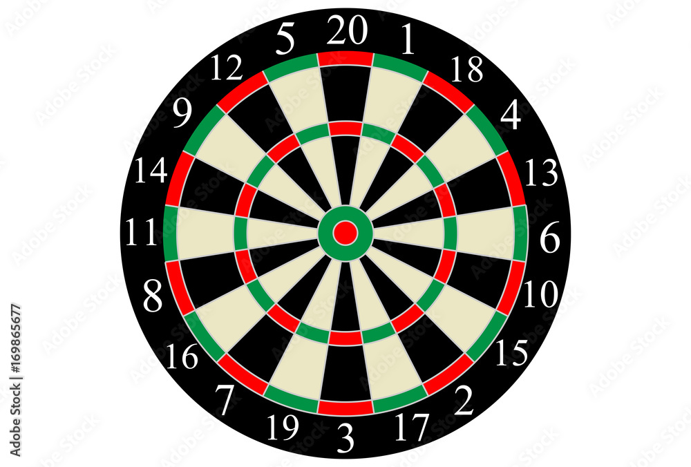 Vector dart board Vector dart board