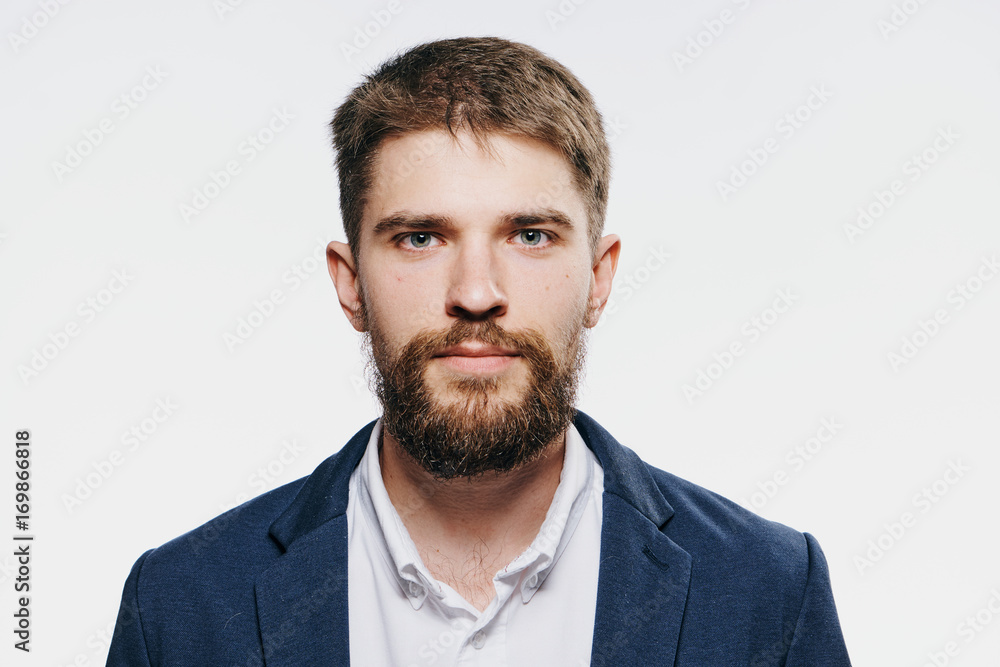 Business man on a white background, portrait Business man on a white background, portrait
