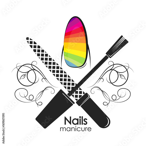 Symbol for manicure with a pattern