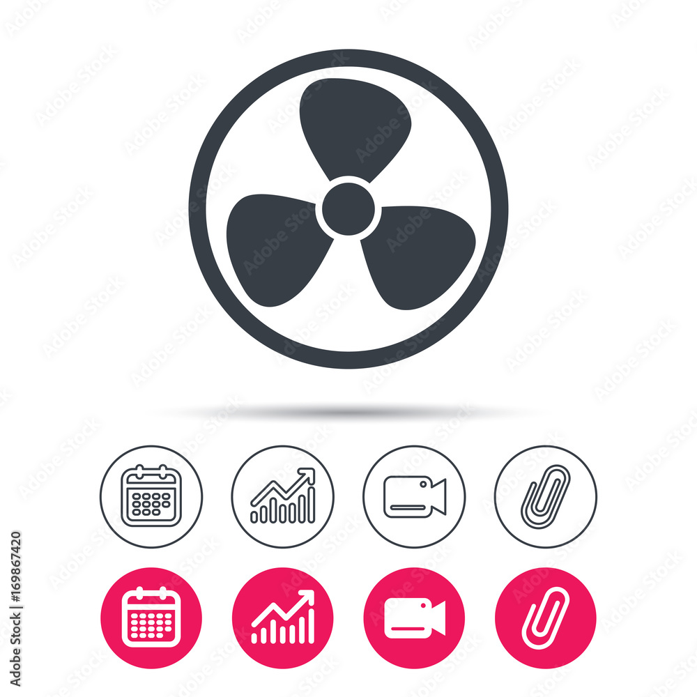 Ventilation icon. Air ventilator or fan sign. Ventilation icon. Air ventilator or fan sign.
