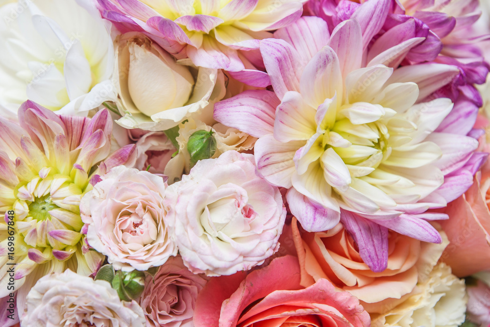 Flowers closeup macro photo of bouquet. Gift card background. Flowers closeup macro photo of bouquet. Gift card background.