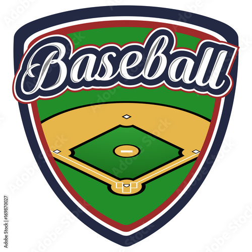 Canvas Print Isolated baseball emblem