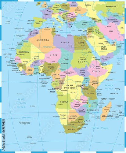 Africa Map - Vector Illustration