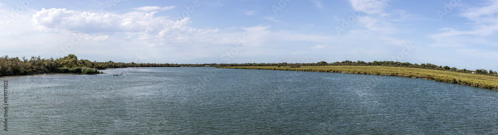  river rhone delta in the camargue