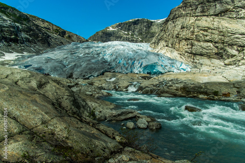 Glacier with river