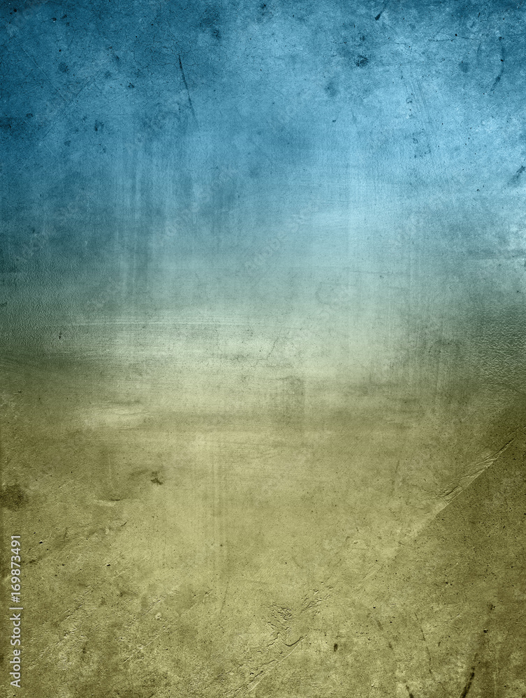 Blue brown concrete background