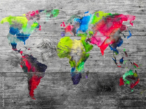 Obraz na płótnie Mapa świata