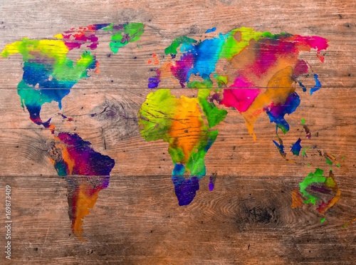 Obraz na płótnie Mapa świata