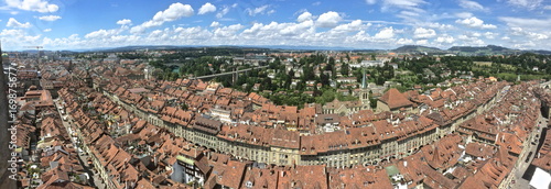 Blick vom Münsterturm auf Berner Altstadt