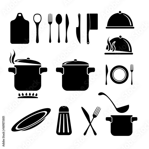Kitchen icons set