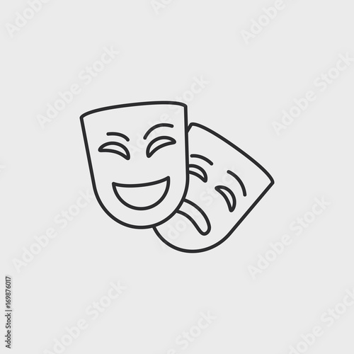happy and sad masks